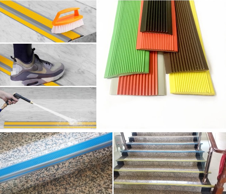 L-Shaped Self-Adhesive Non-Slip Staircase Step Colored Edge Trim 