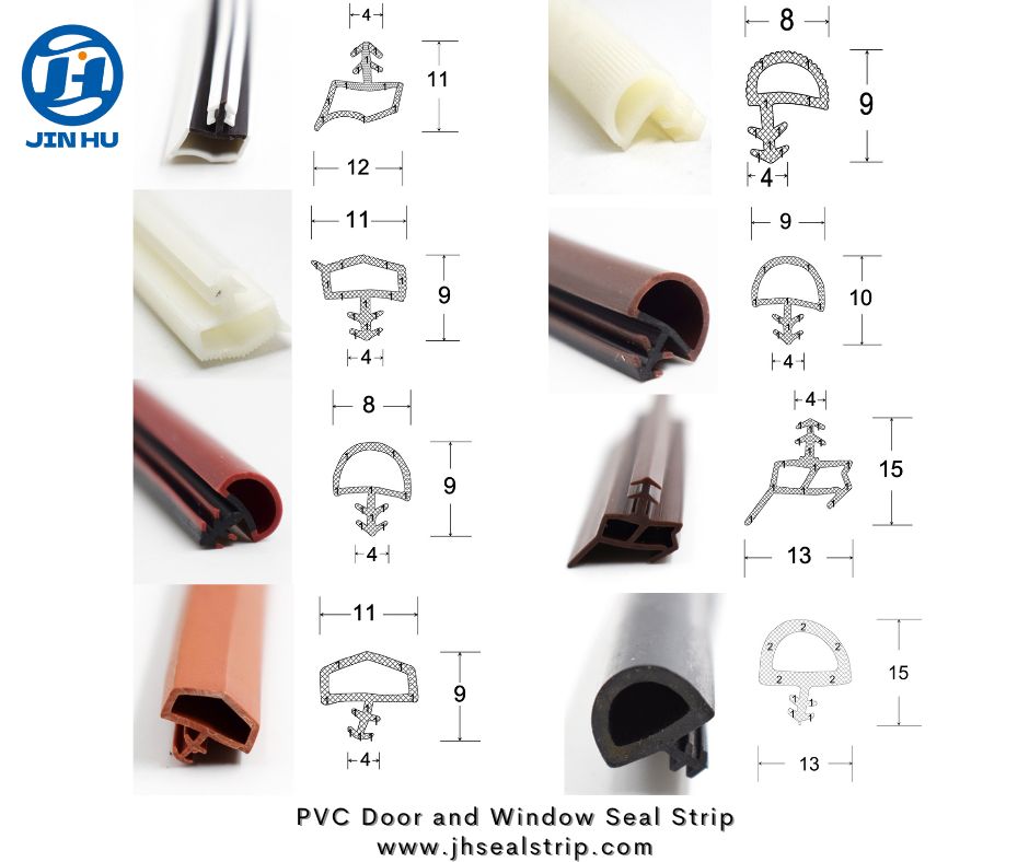 Edge trim sealing strip flexible for door windows